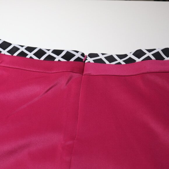 Eloquii Black White Pink Checked Skirt, Size 18, NWT - Picture 6 of 13